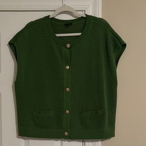 Like new Talbots short sleeve cardigan with gold detailed buttons